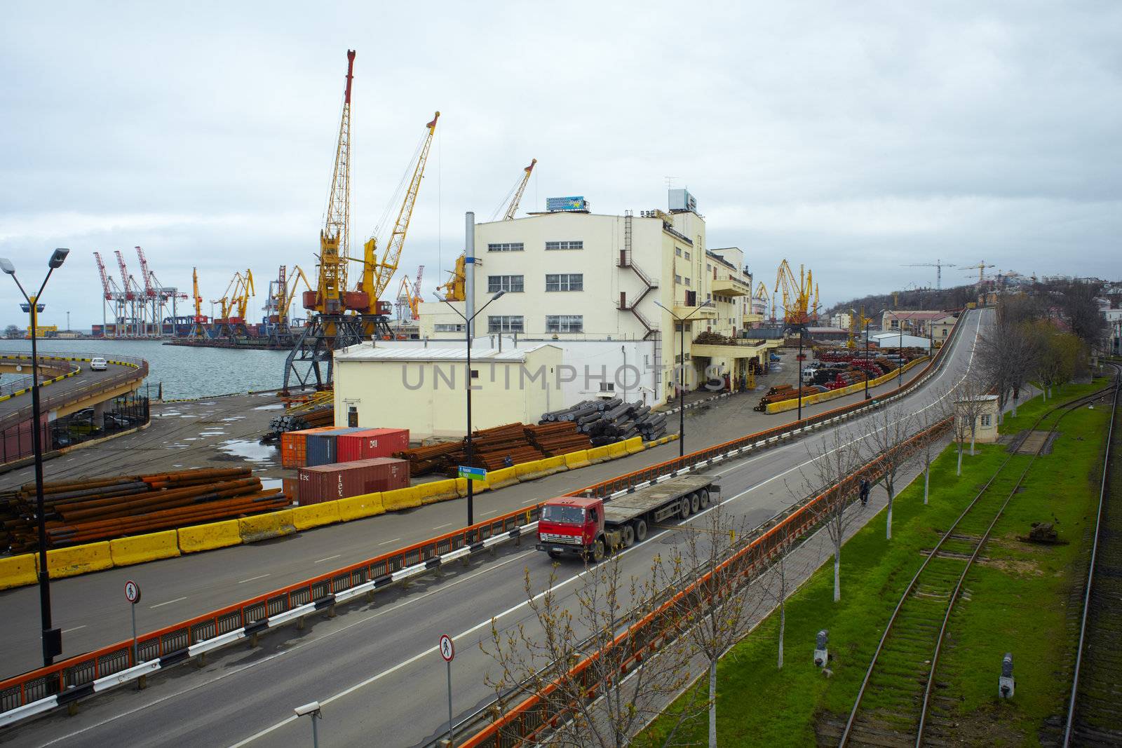 Cargo port in Odessa, Ukraine
