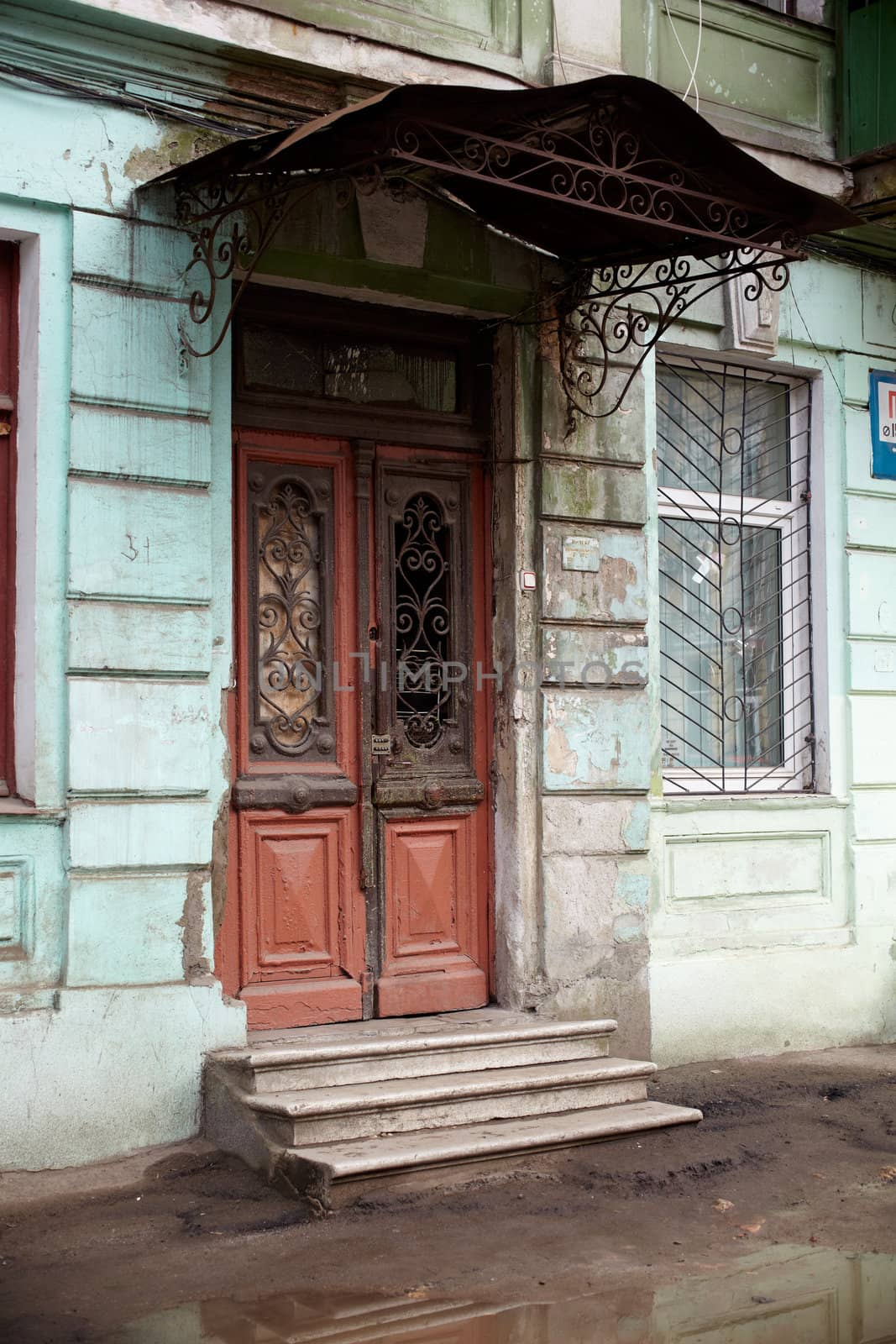 Door of a poor house