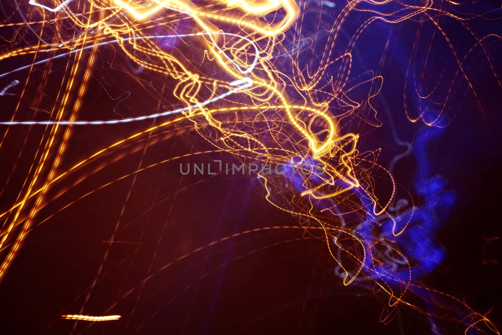 Light effects on black background