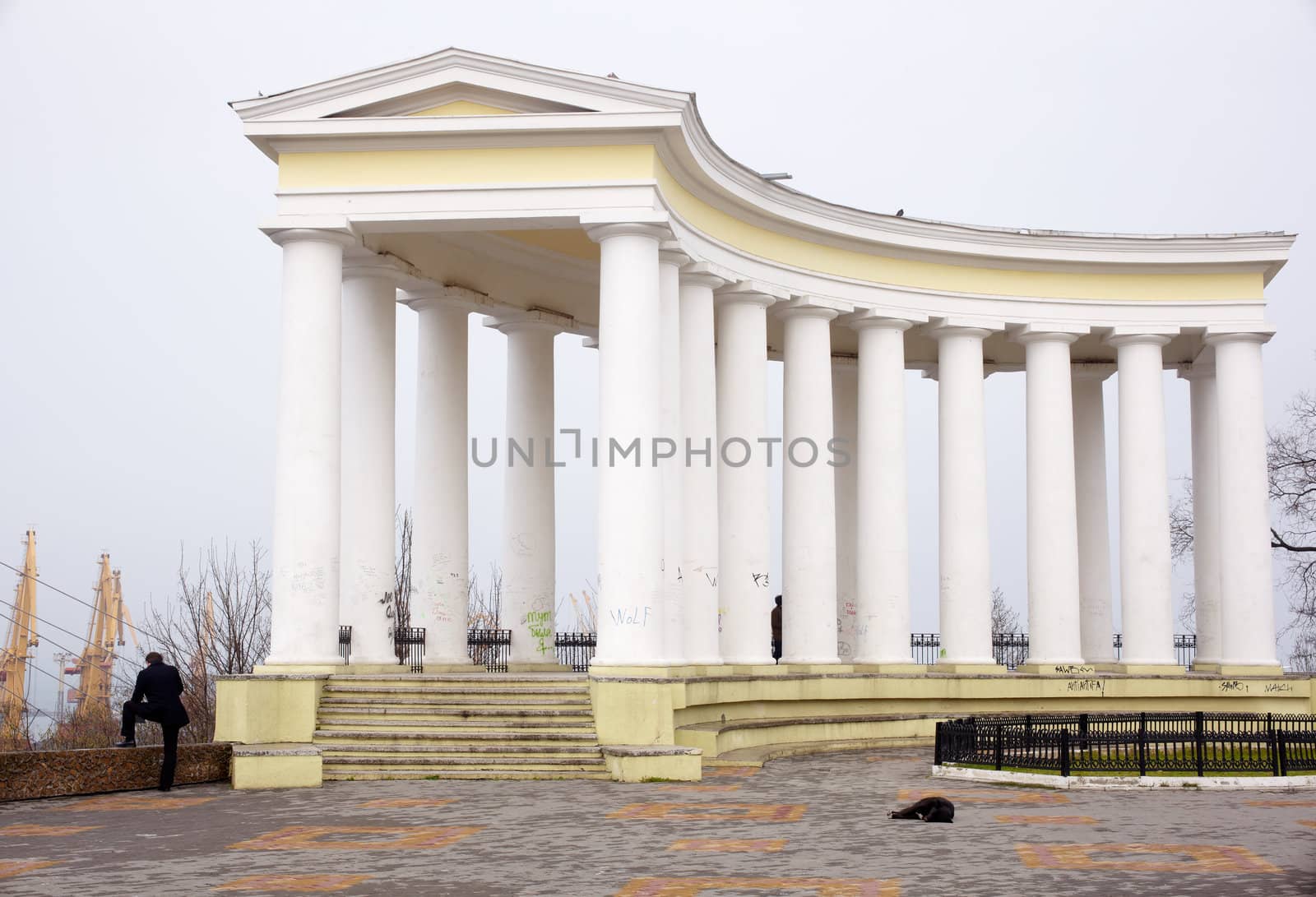 View of Temple next to Voronzov building, Odessa