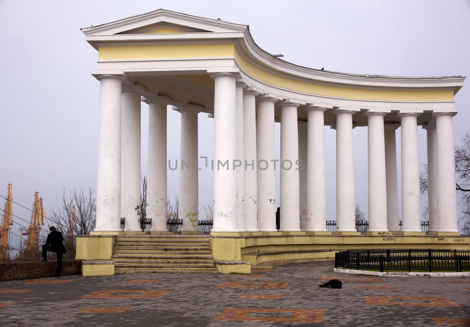 View of Temple next to Voronzov building, Odessa