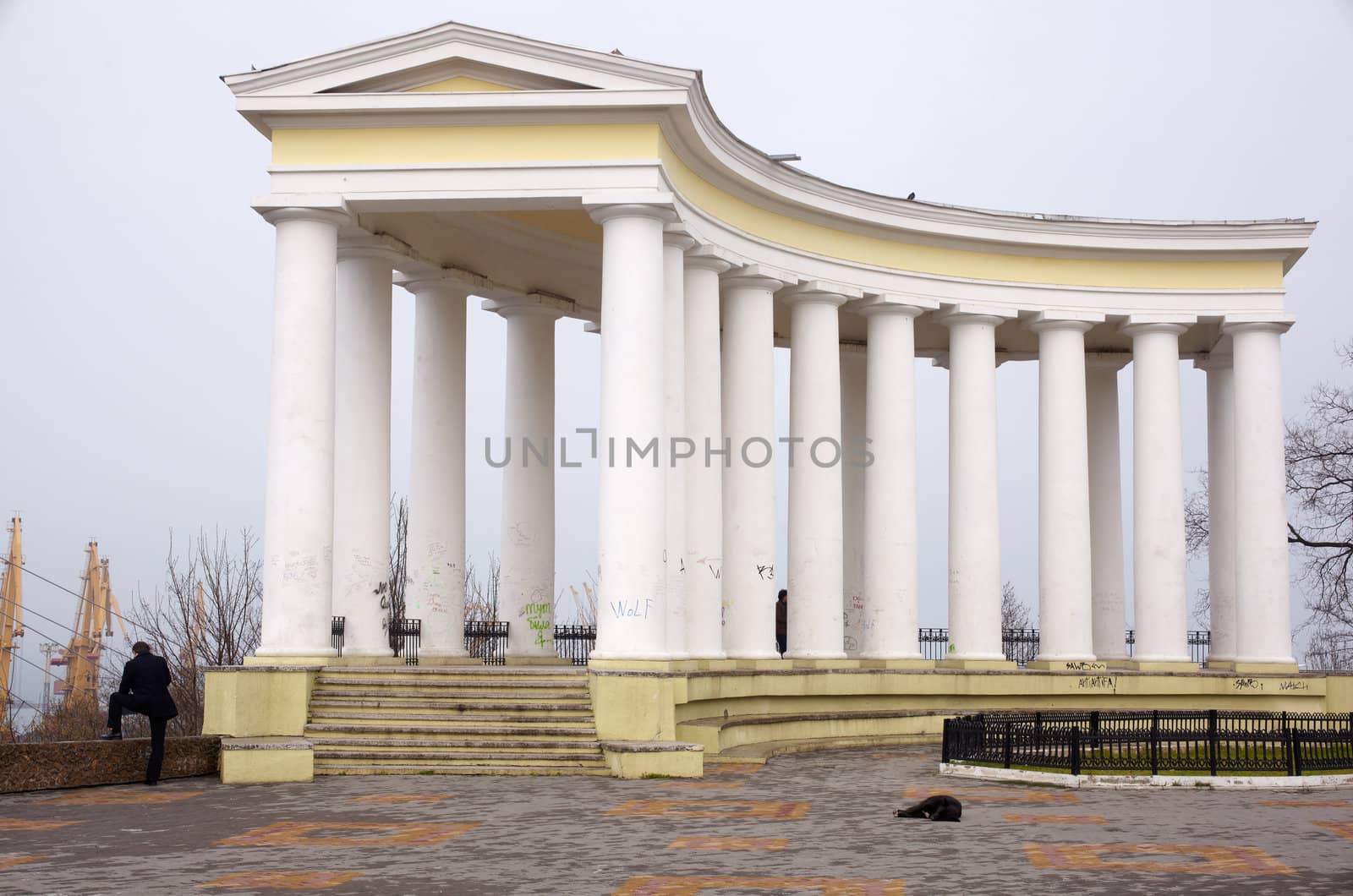 View of Temple next to Voronzov building, Odessa