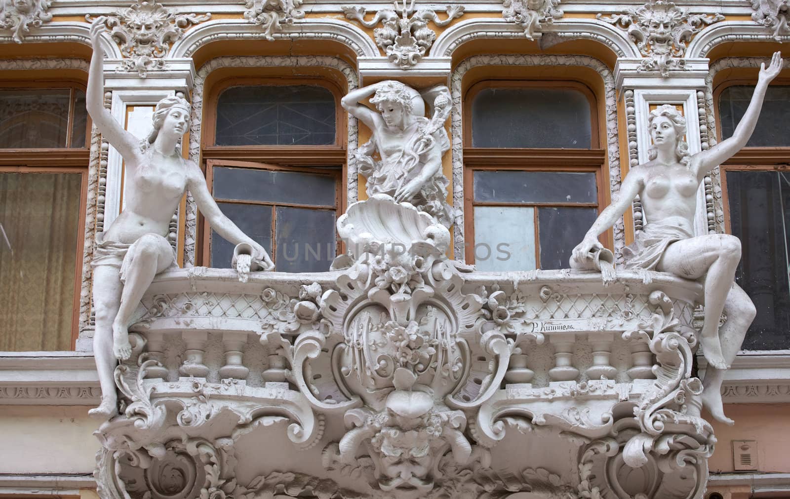 Art noveau balcony in Odessa, Ukraine