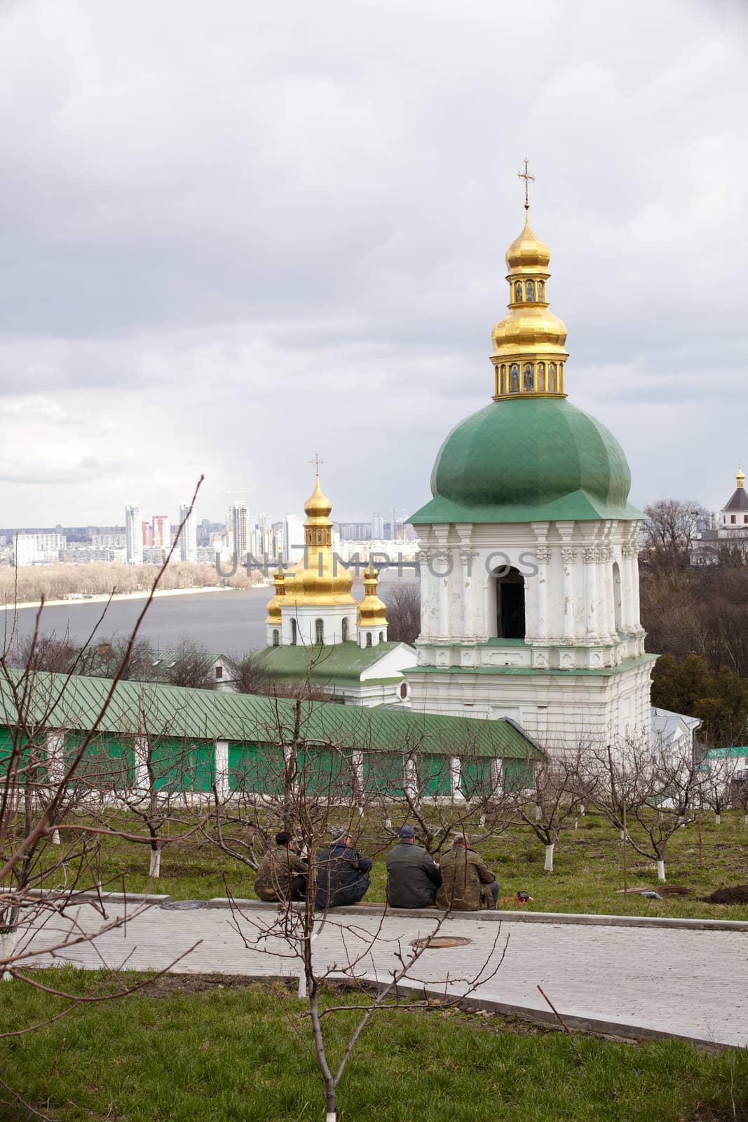 View of Pechersk Lavra monastery in Kiev, Ukraine