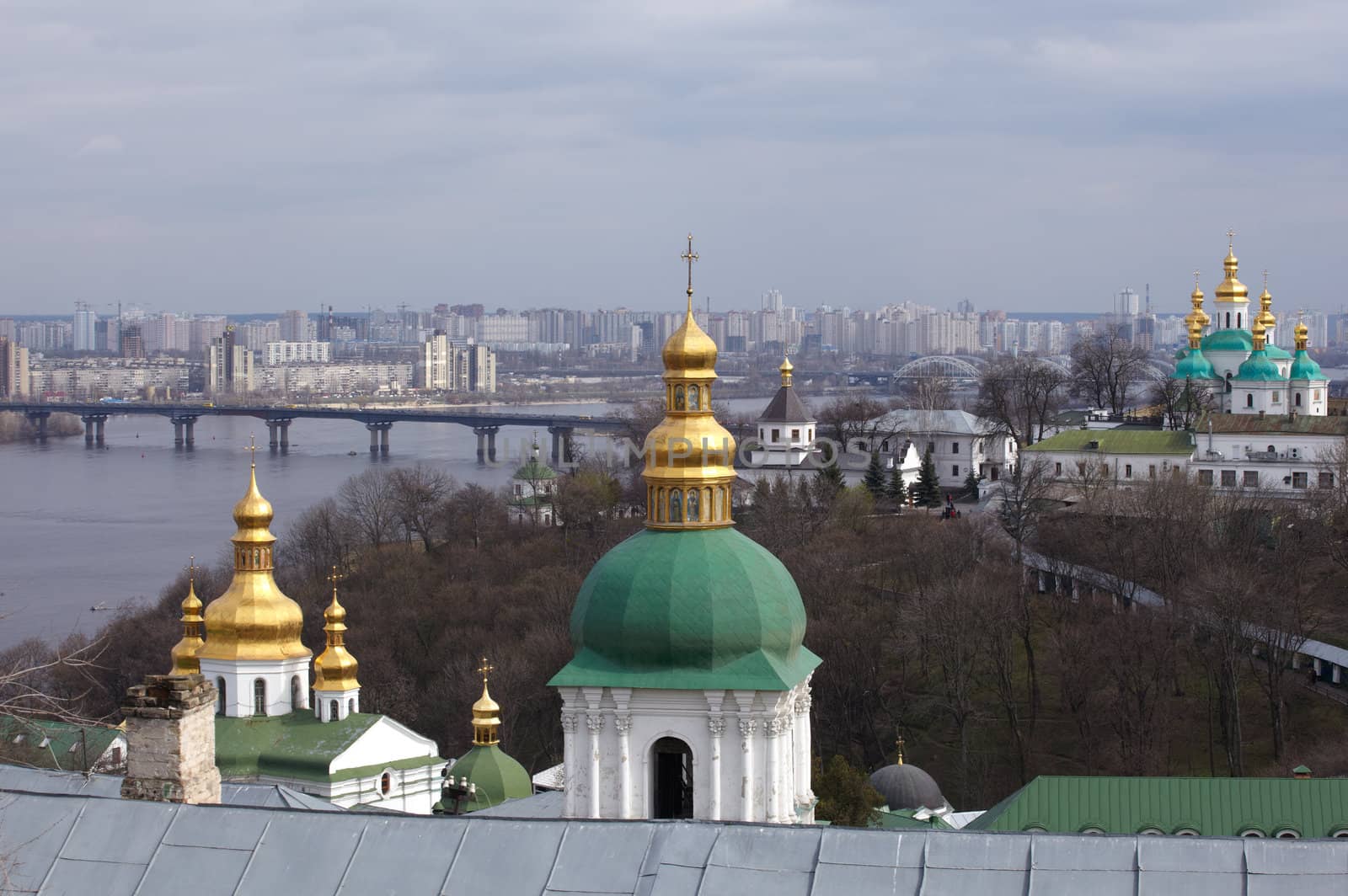 View of Pechersk Lavra monastery in Kiev, Ukraine