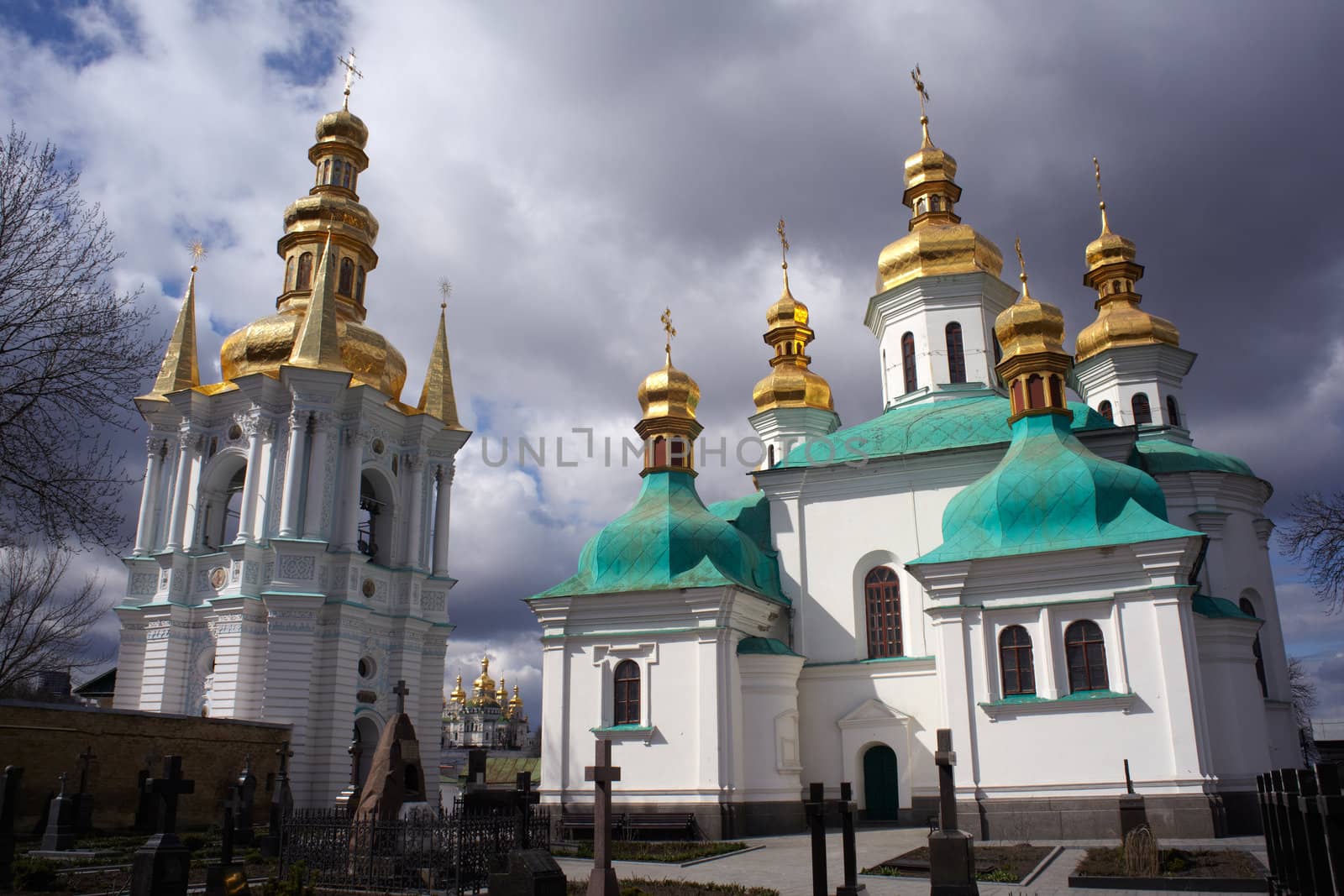 View of Pechersk Lavra cemetary in Kiev, Ukraine