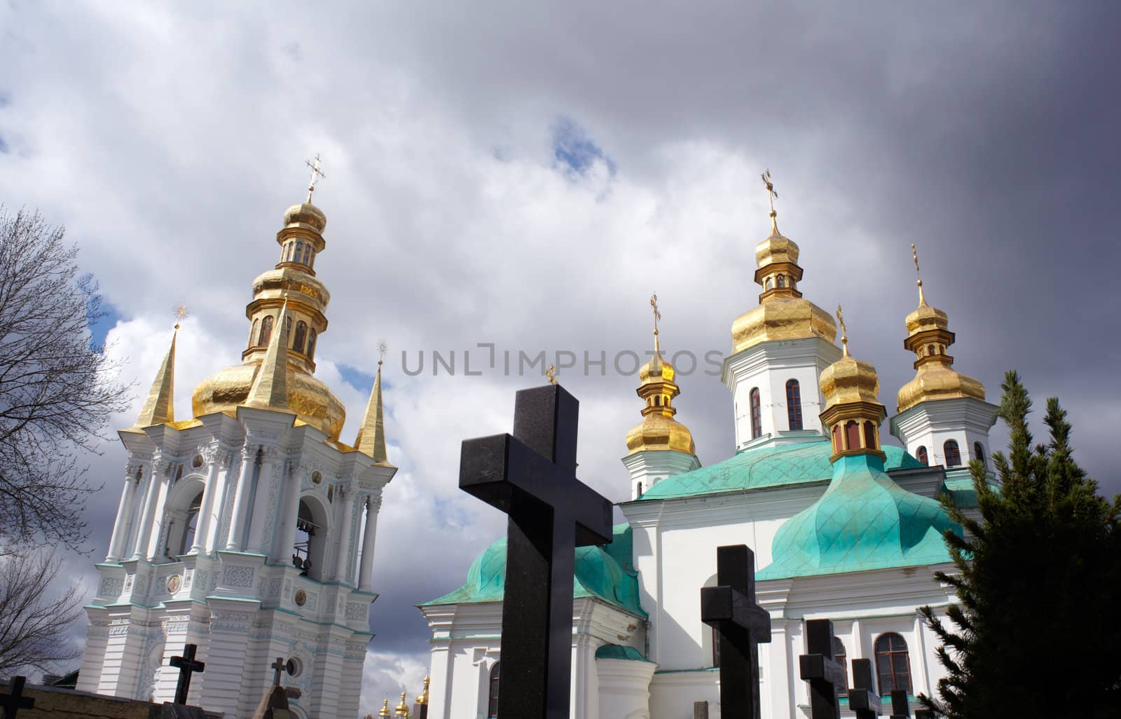 View of Pechersk Lavra cemetary in Kiev, Ukraine