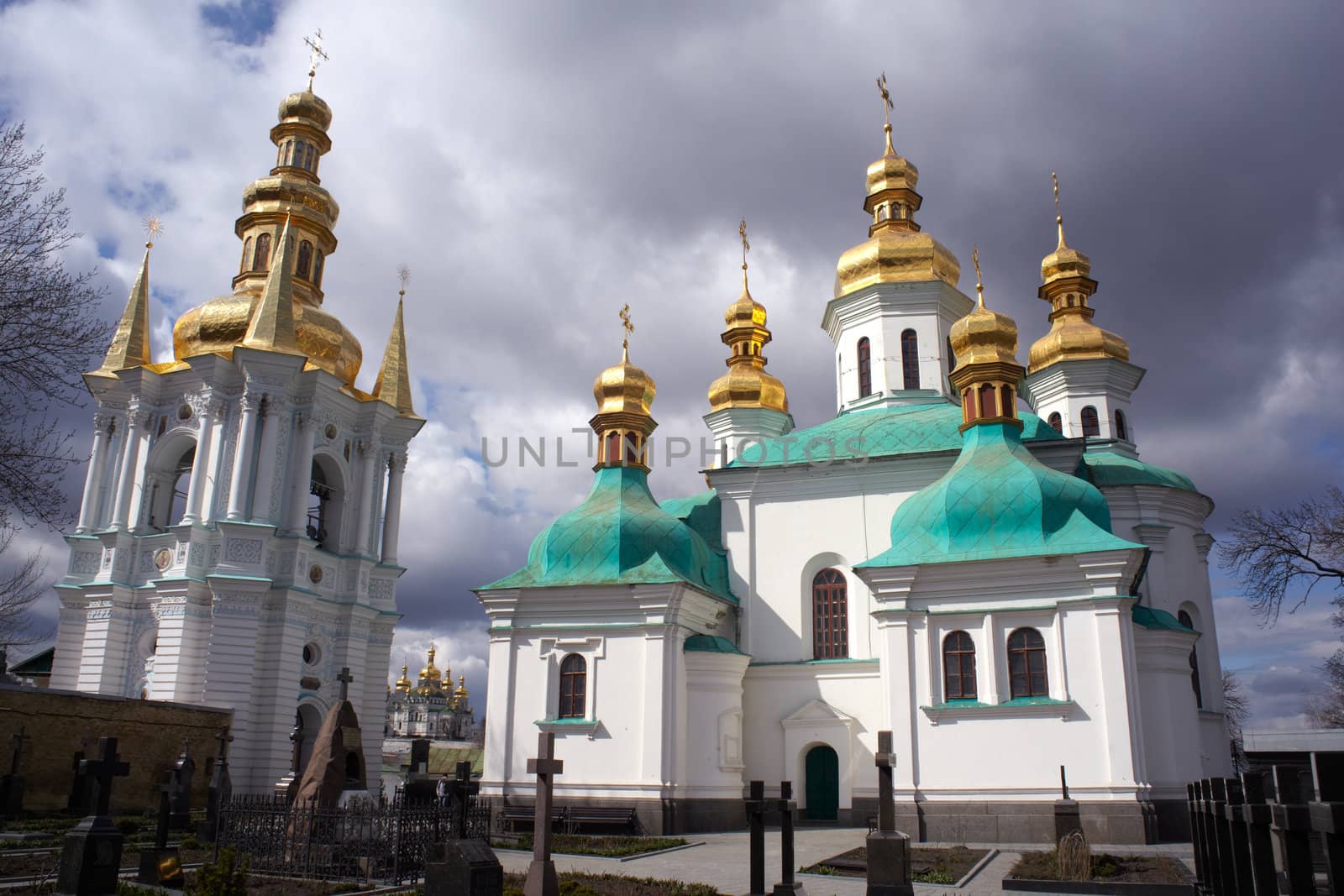 View of Pechersk Lavra monastery in Kiev, Ukraine