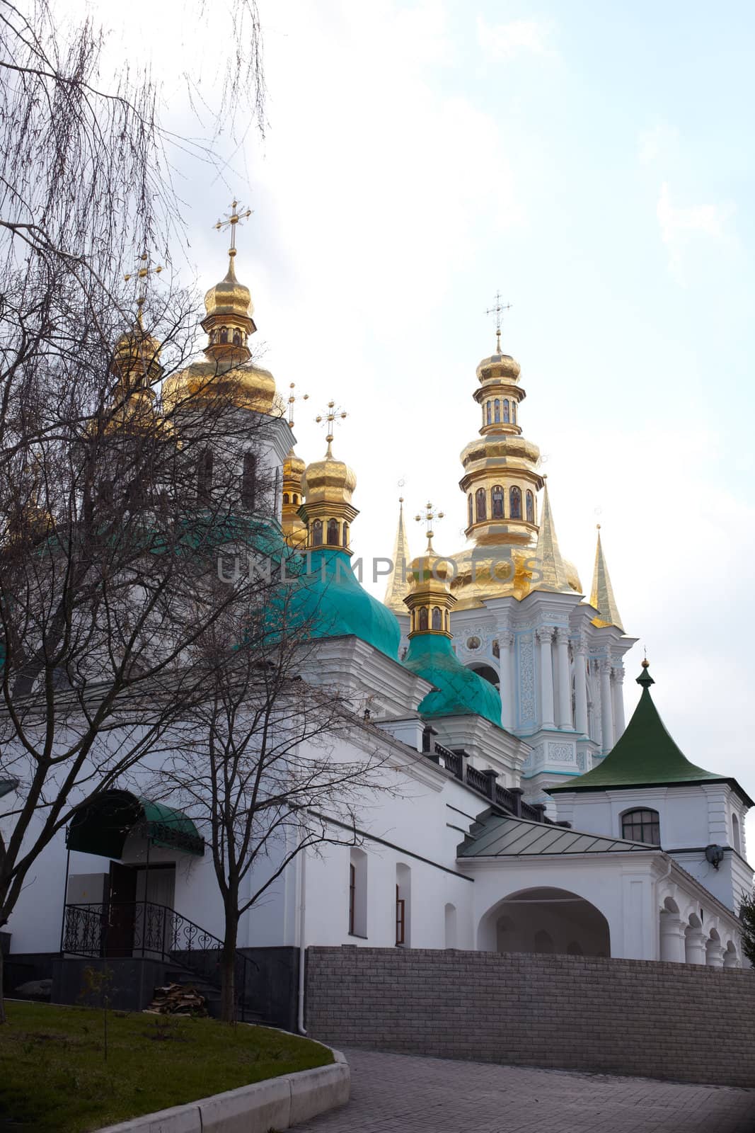 View of Pechersk Lavra monastery in Kiev, Ukraine