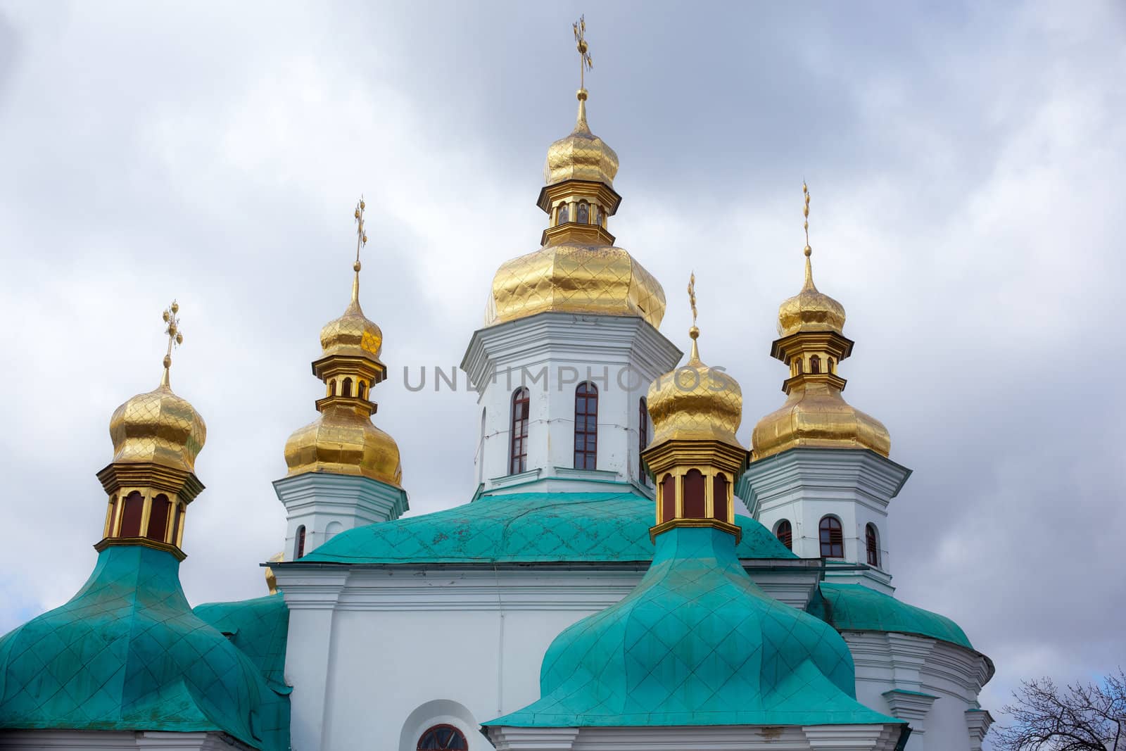 View of Pechersk Lavra monastery in Kiev, Ukraine