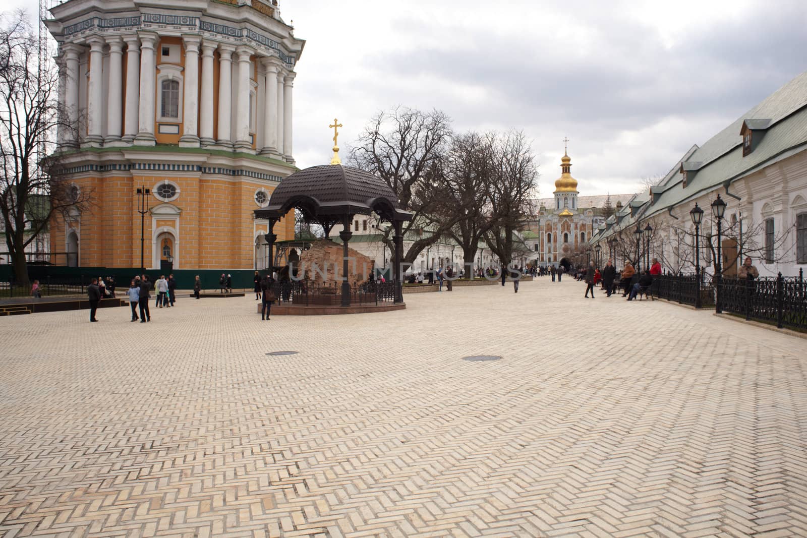 View of Pechersk Lavra monastery in Kiev, Ukraine