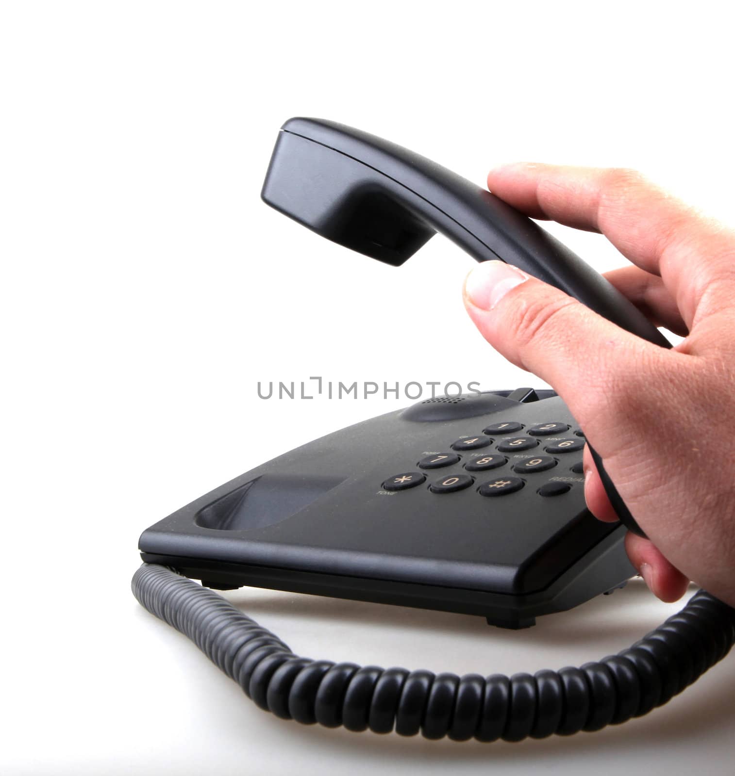  telephone isolated over white background by nenov