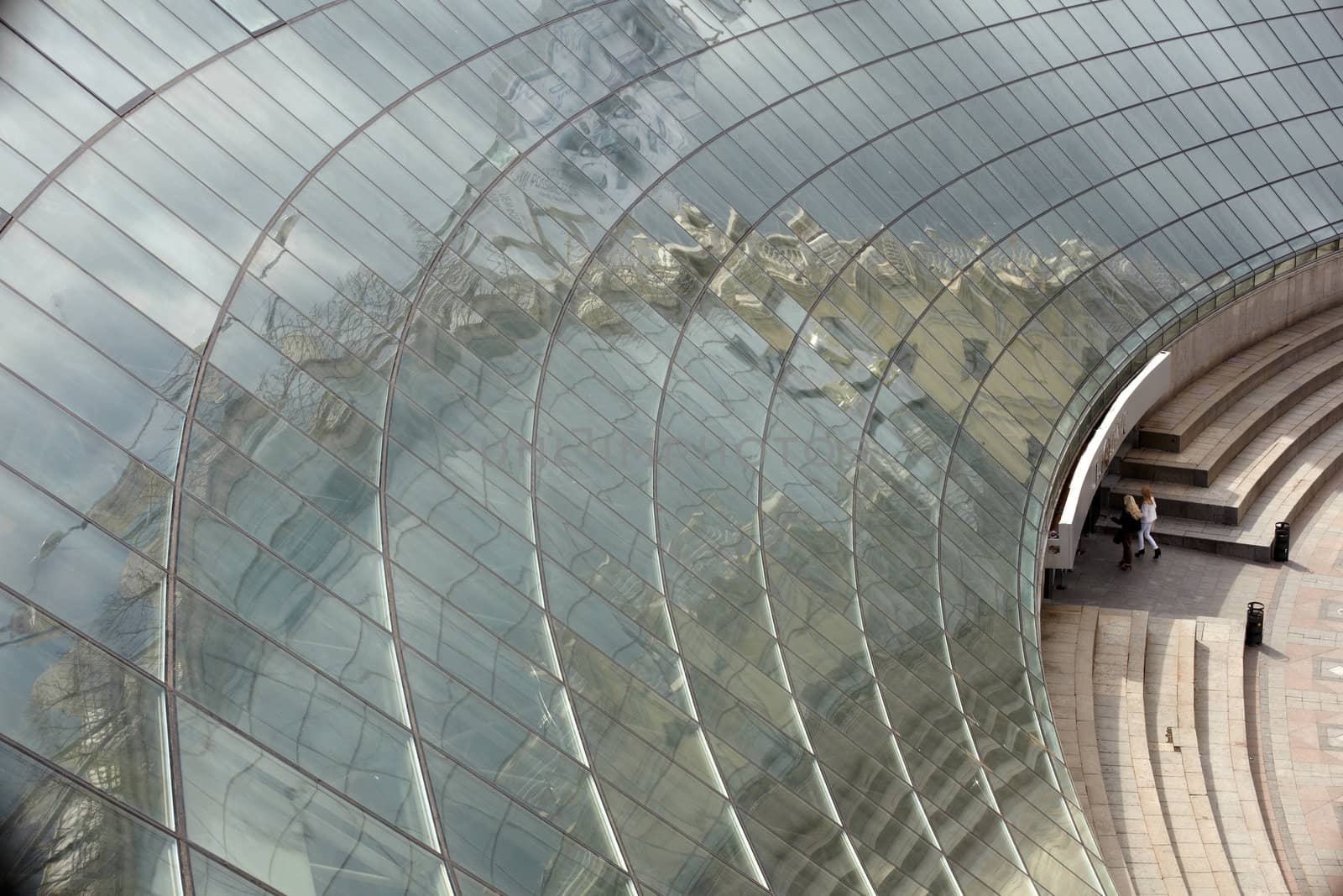 Viev of Glass dome in Kiev