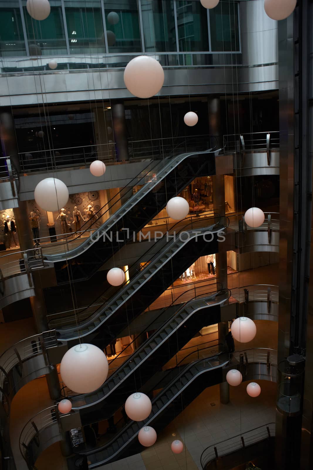 Escalator in the Shopping center, Kiev - Ukraine