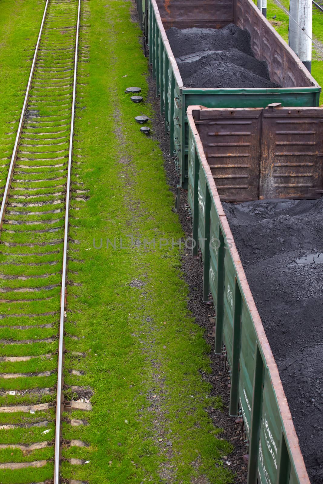 Photo of Goods wagons with coal dust, Odessa railway station