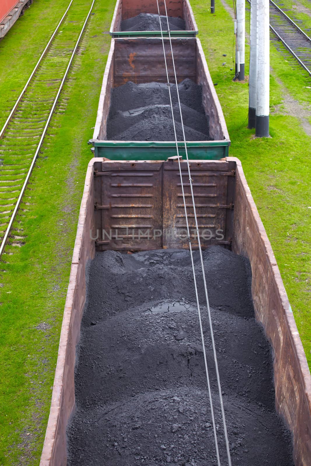 Photo of Goods wagons with coal dust, Odessa railway station