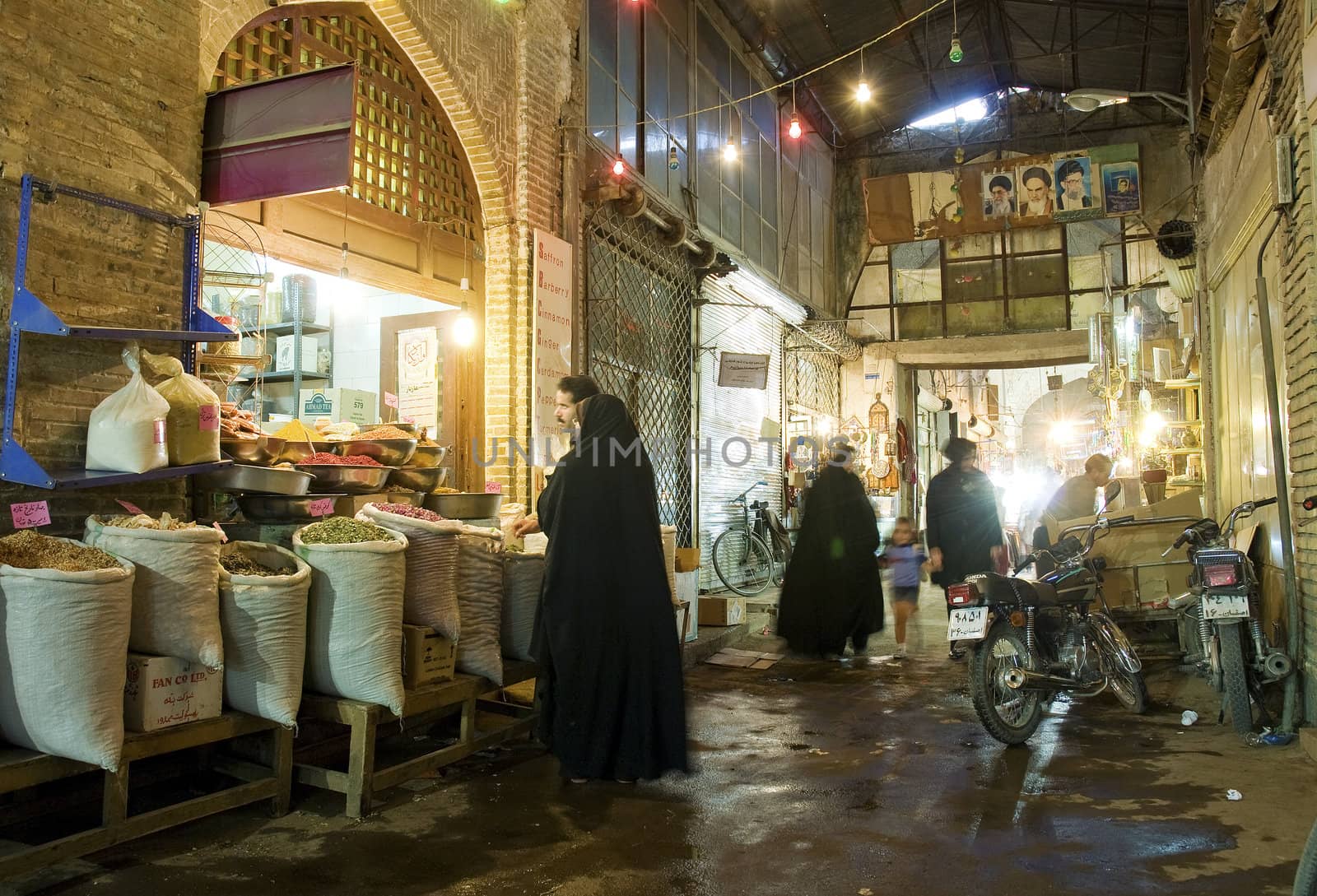 bazaar market interior in isfahan iran
