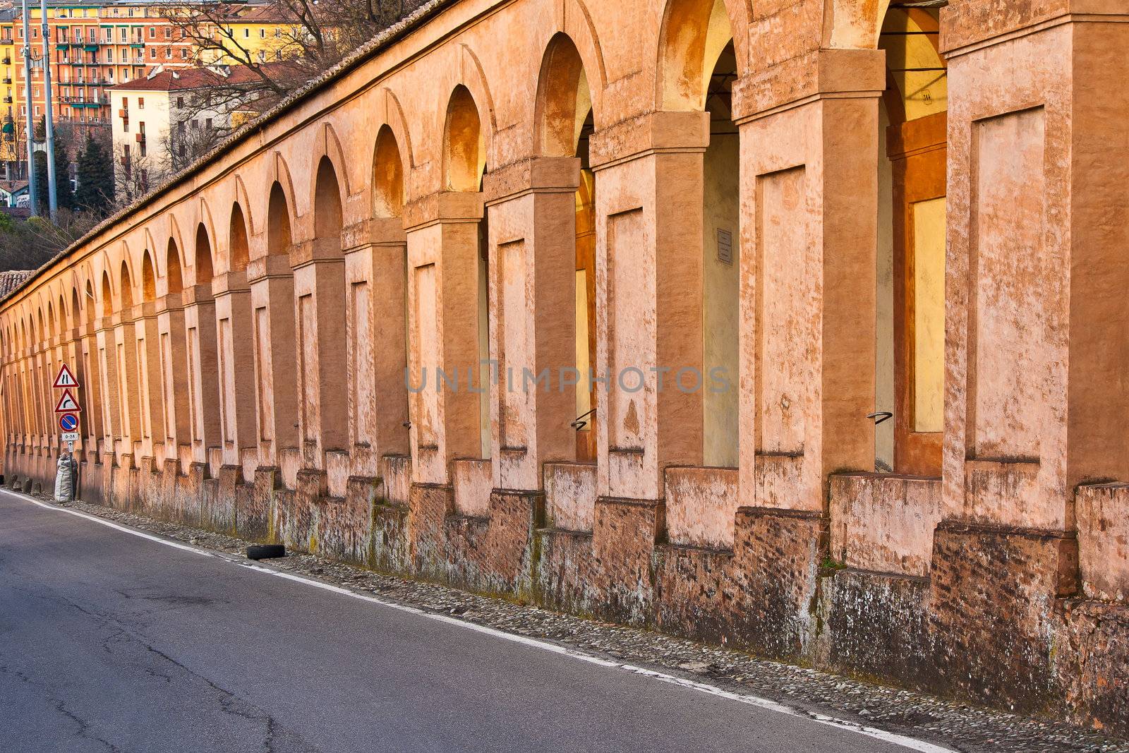San Luca arcade in Bologna, Italy by minoandriani