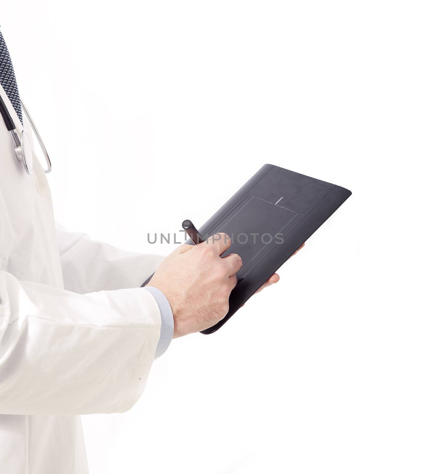 doctor with digital tablet by matteobragaglio