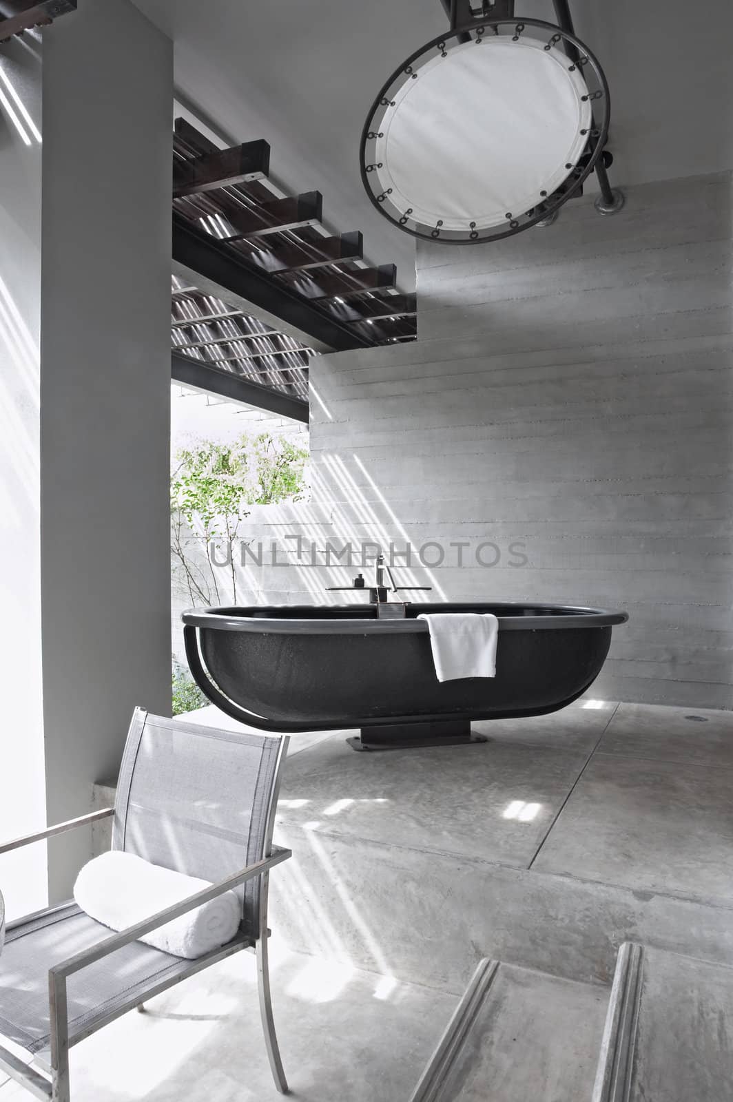 Fragment like image of nice modern  bathroom