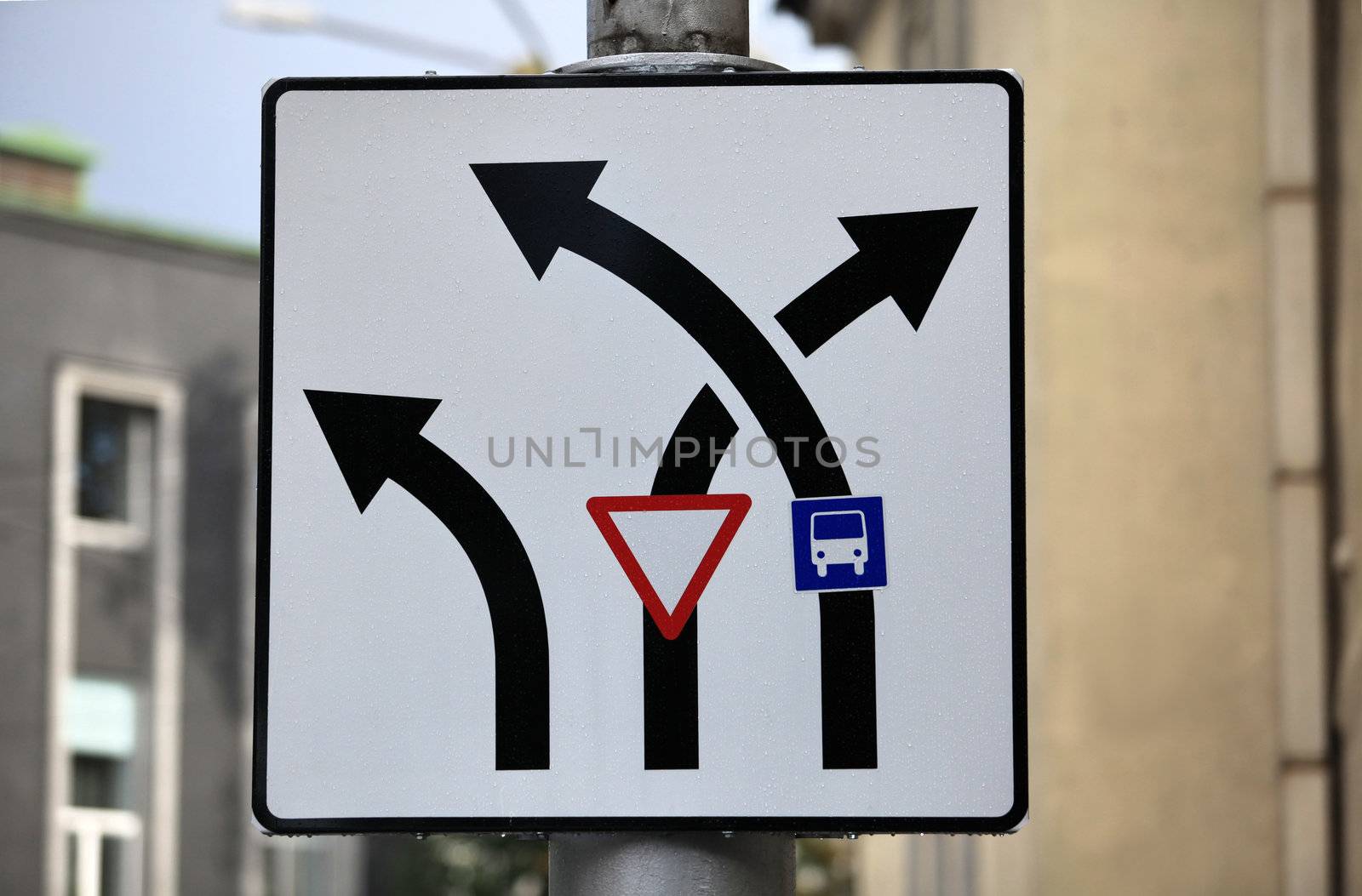 An informational traffic sign close to