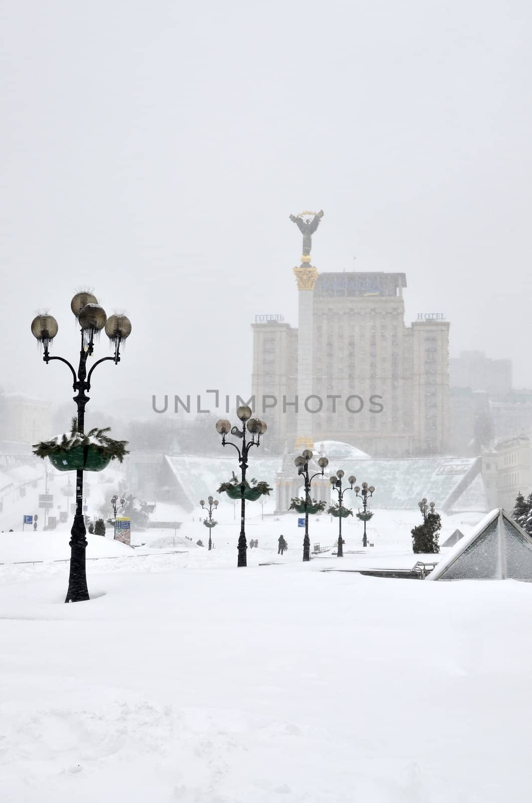 Kiev in the winter by DNKSTUDIO