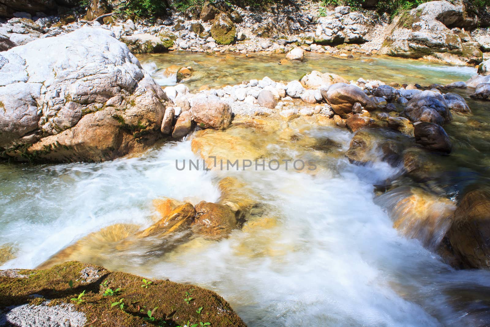 View of the Tolminska korita in Slovenia