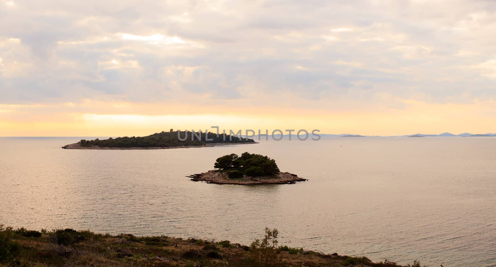View of island in the adriatic sea, Croatia