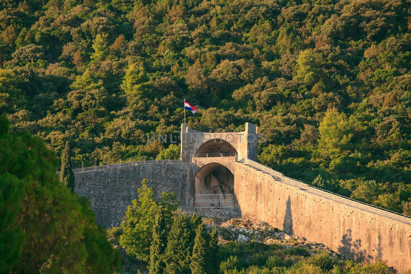 View of the Walls of Ston in Croatia