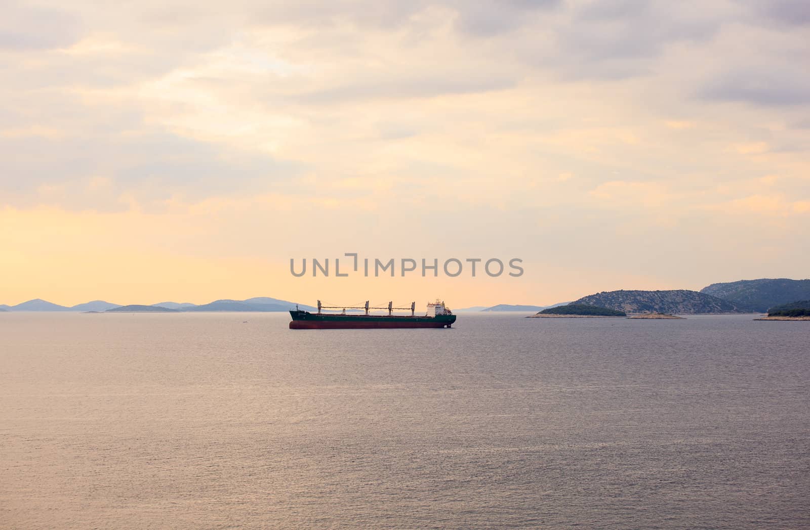 View of ship in the Croatian sea