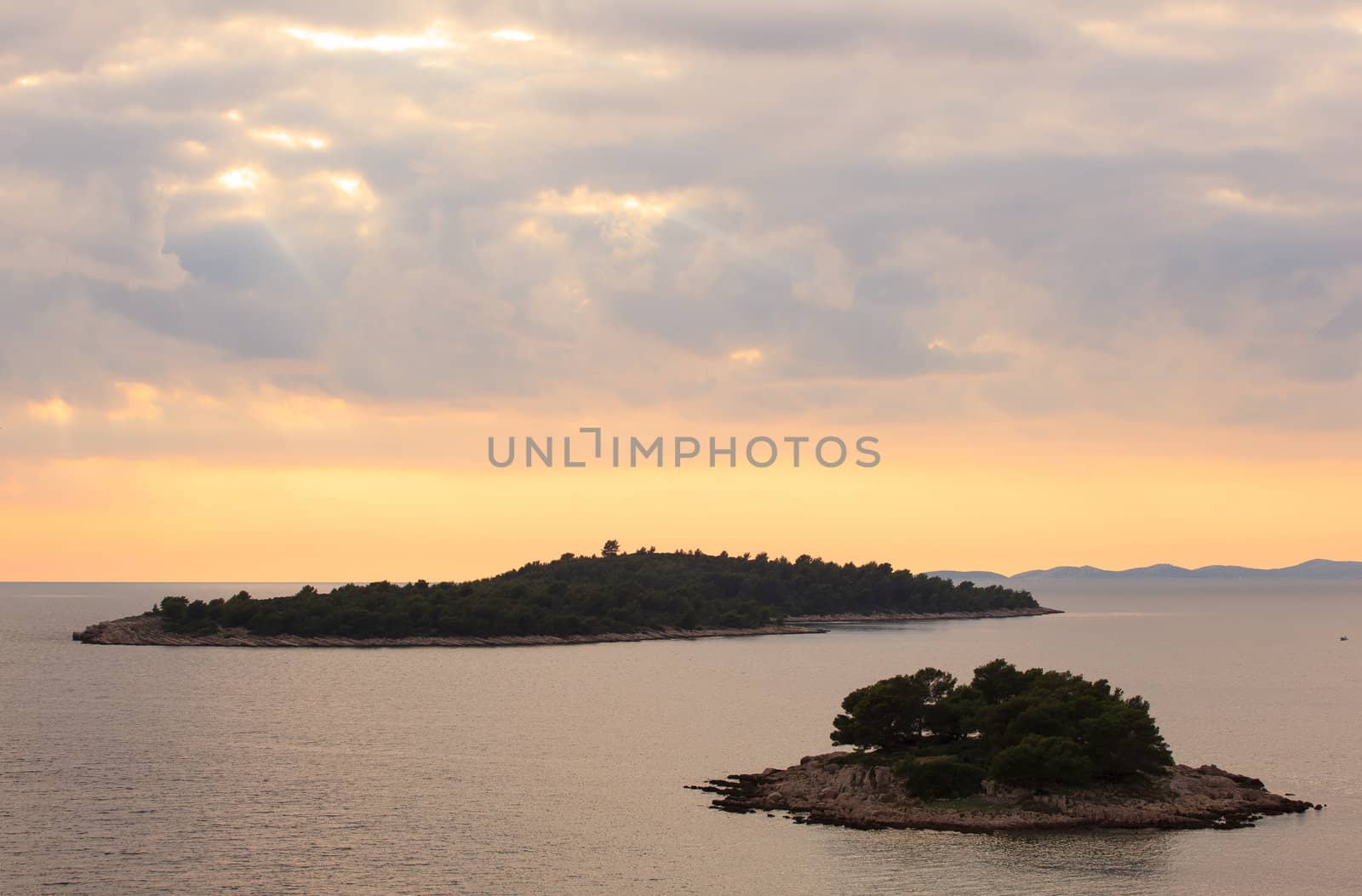View of island in the adriatic sea, Croatia