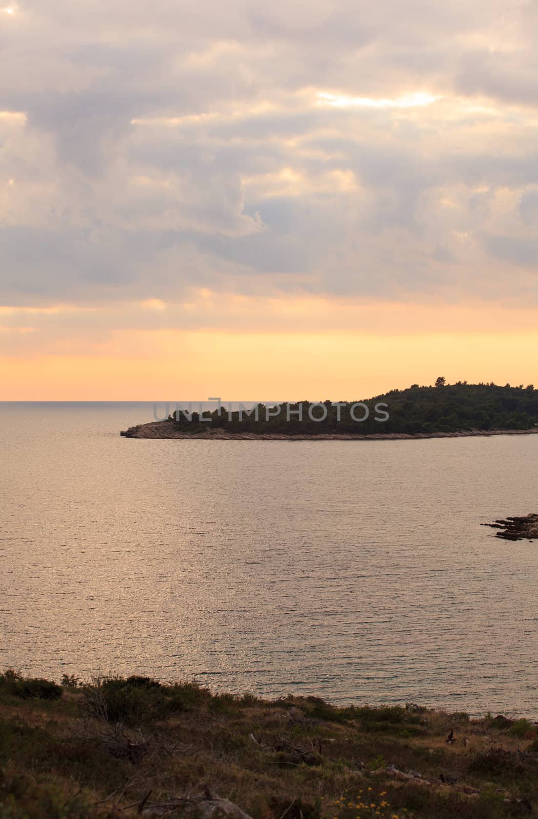 View of island in the adriatic sea, Croatia