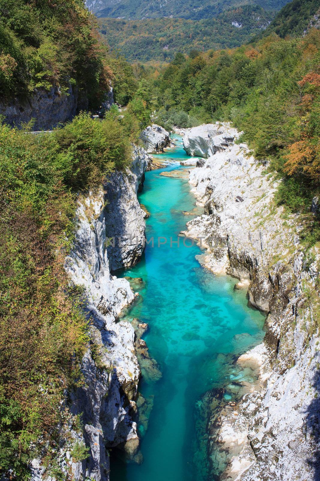 View of Soca river in Slovenia, Europe