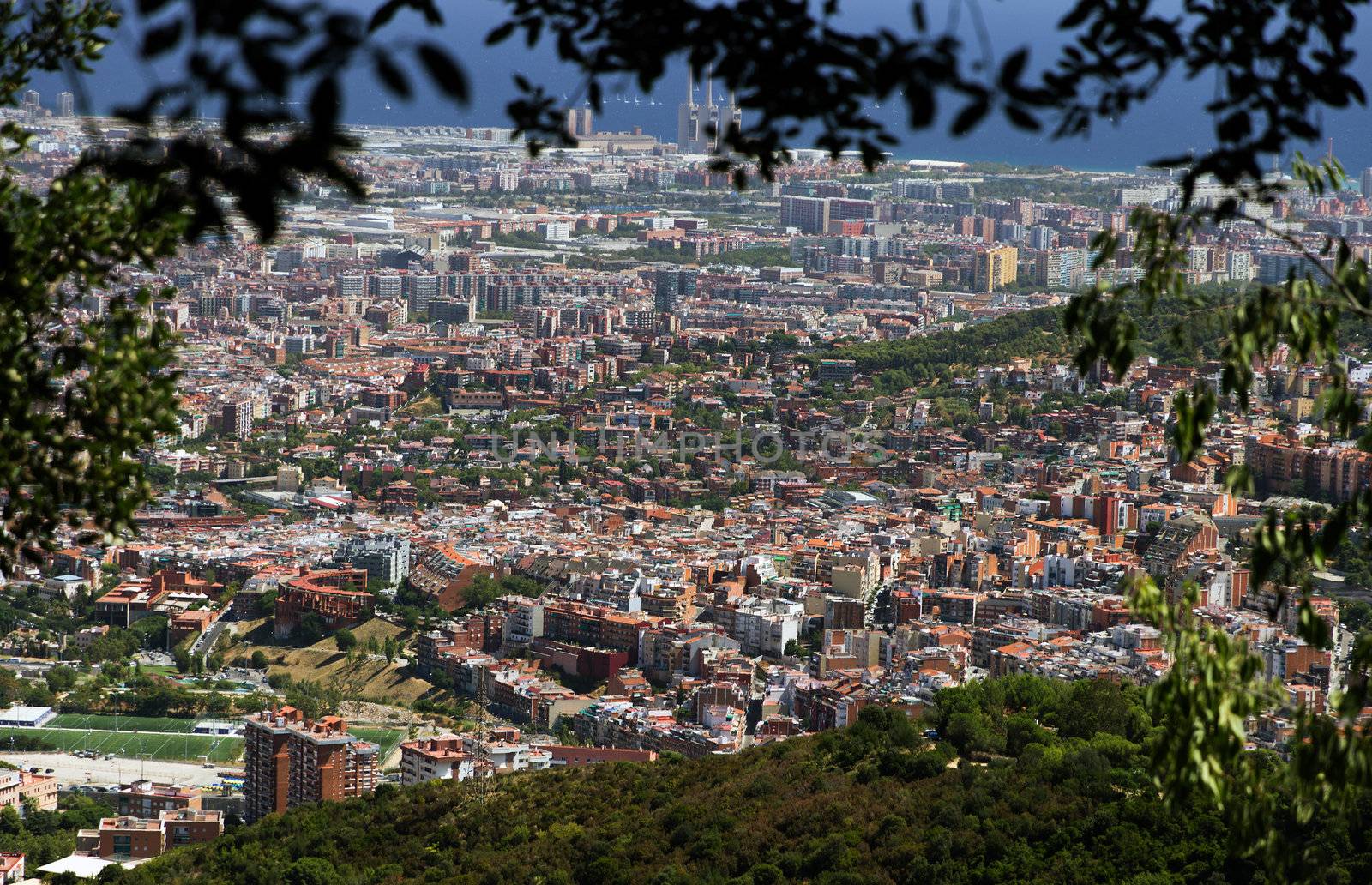 view of Barcelona old city architecture. Spain
