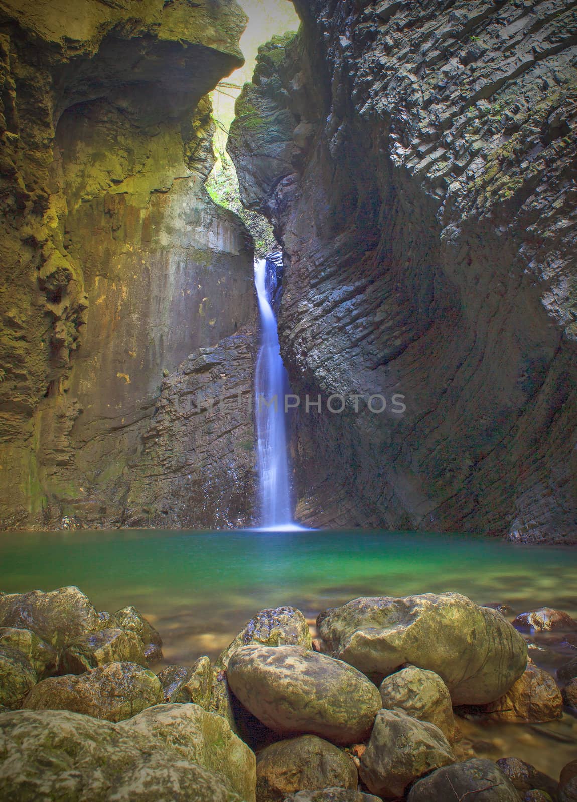 Kozjak waterfall (Slap Kozjak) - Kobarid, Julian Alps in Slovenia