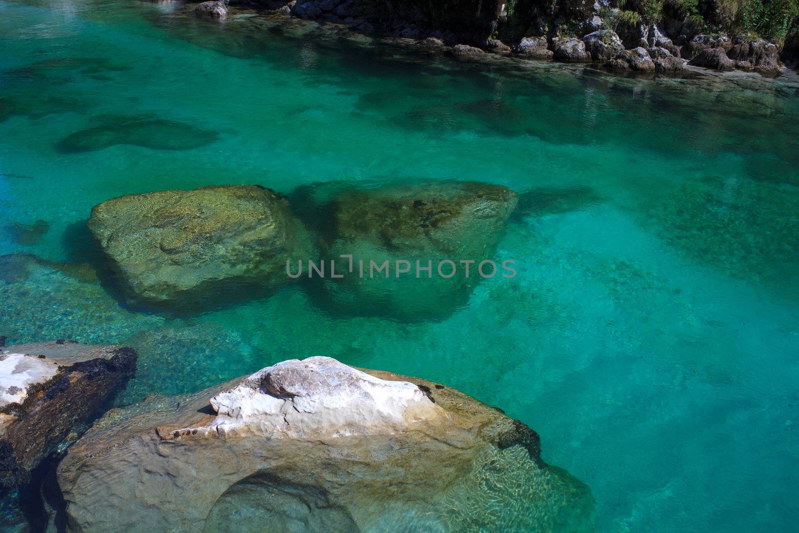 View of Soca river in Slovenia, Europe