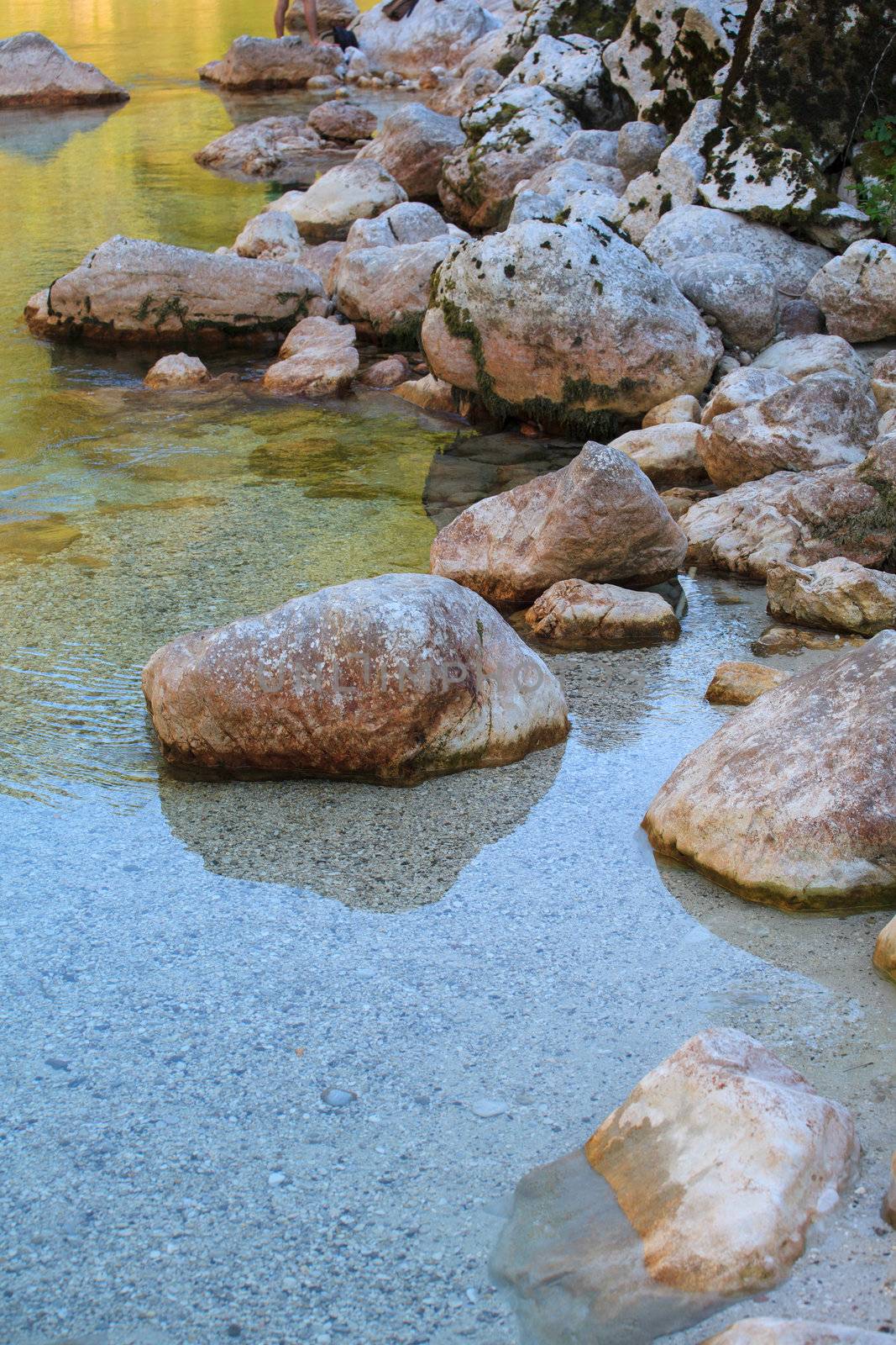 View of Soca river in Slovenia, Europe