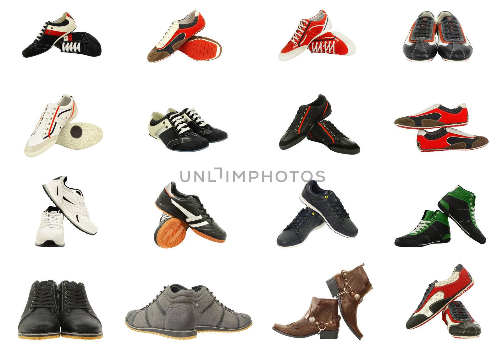different set of men's shoes