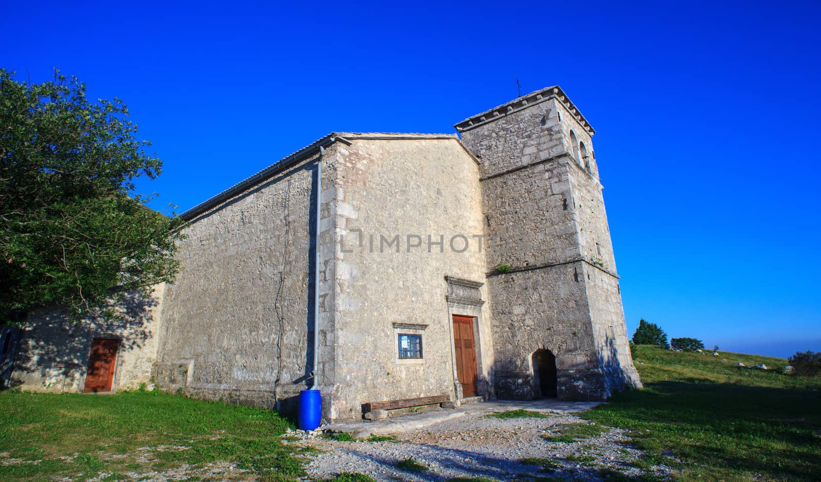 View of St. jerome church in the Nanos mountain - Slovenia