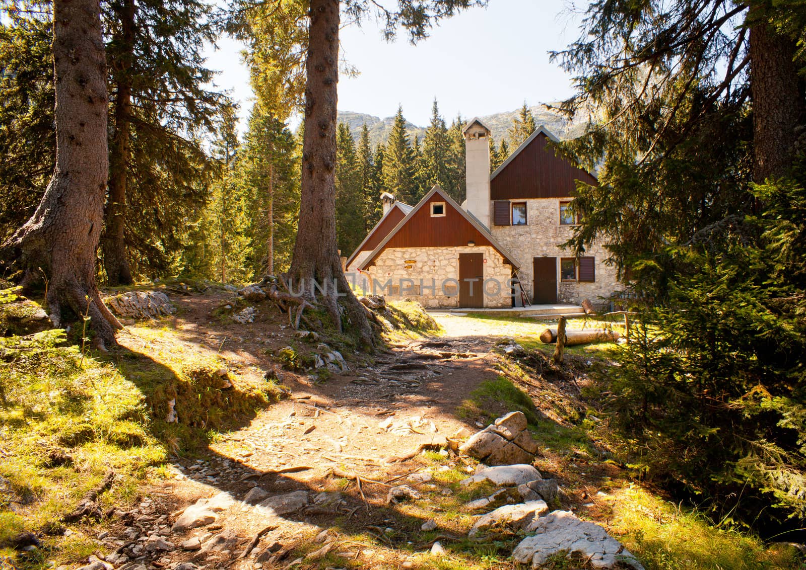View of a Shelter in the Slovenian Julian Alps