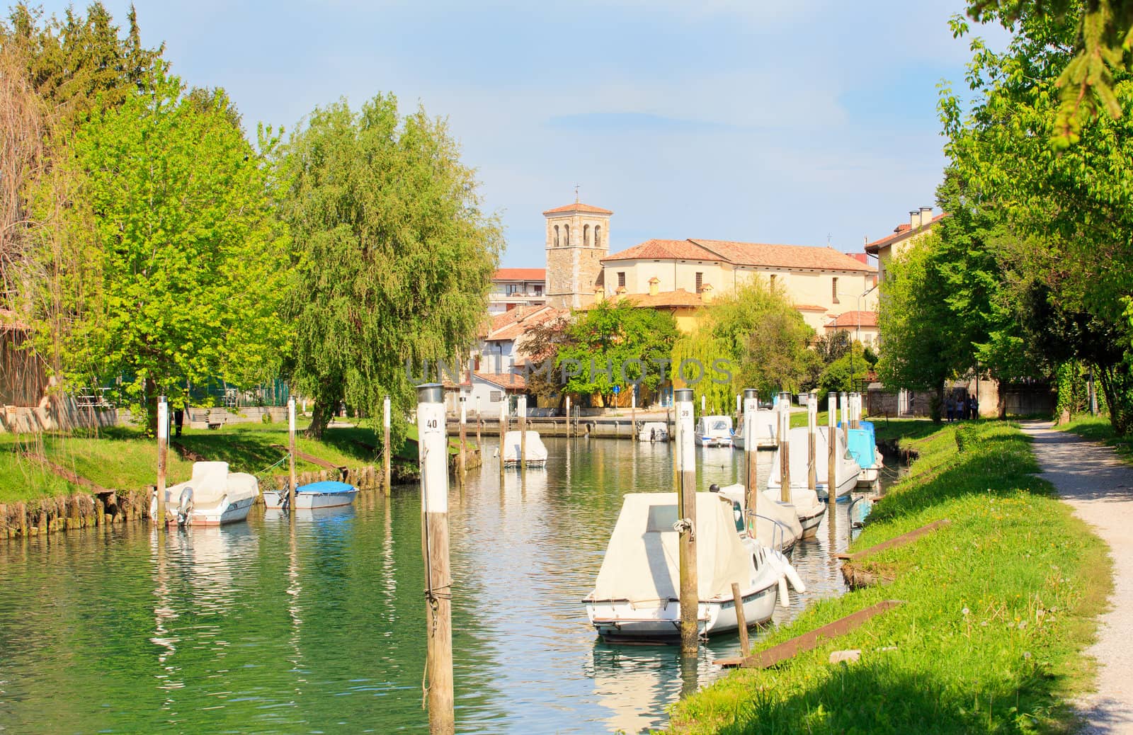View of Taglio river, Cervignano - Italy