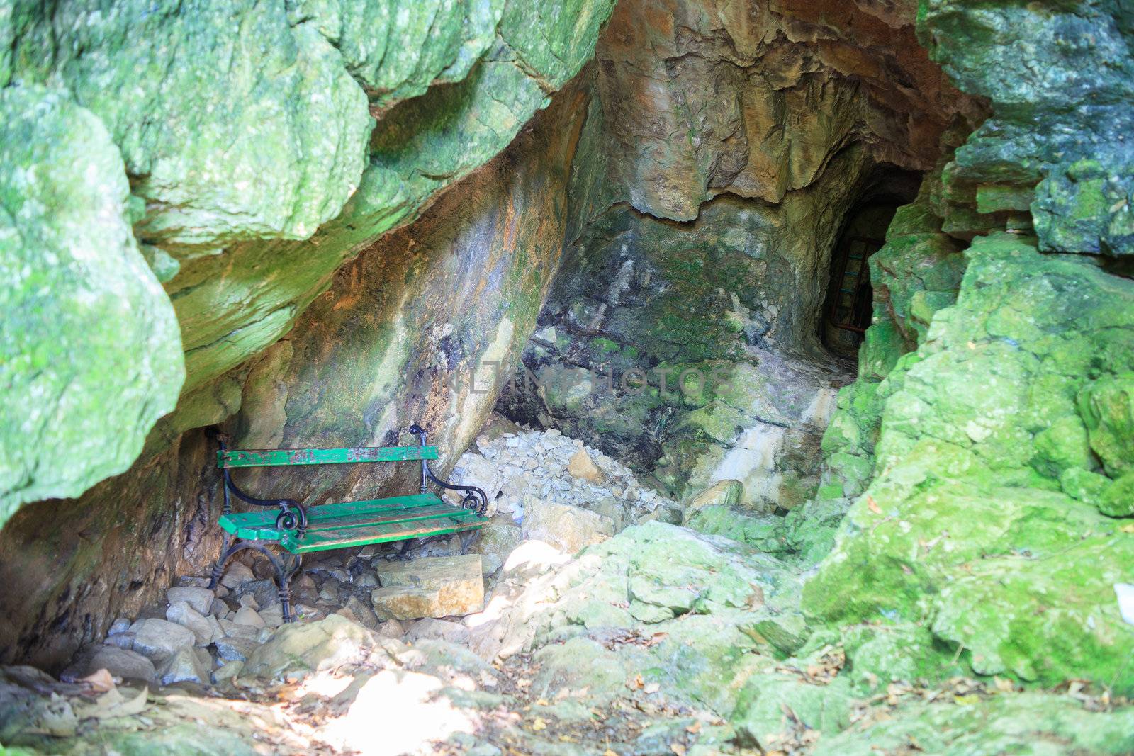 Photo of a Bench in the cave, Slovenia
