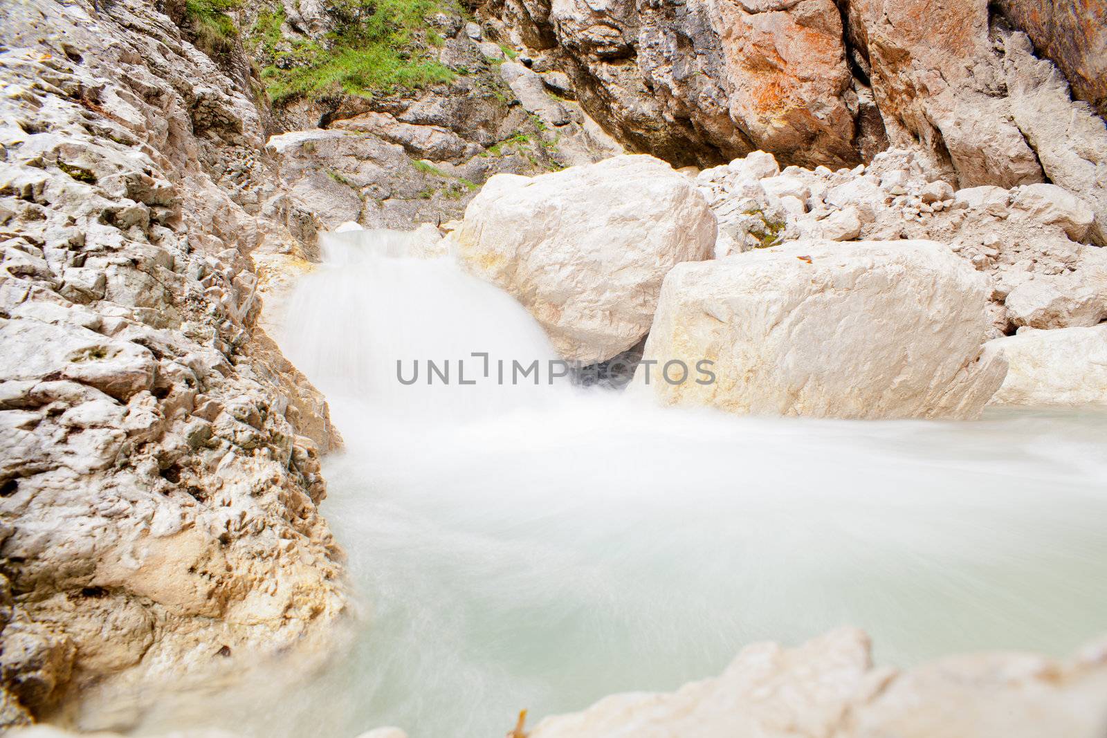 View of Soca river in the Slovenia country
