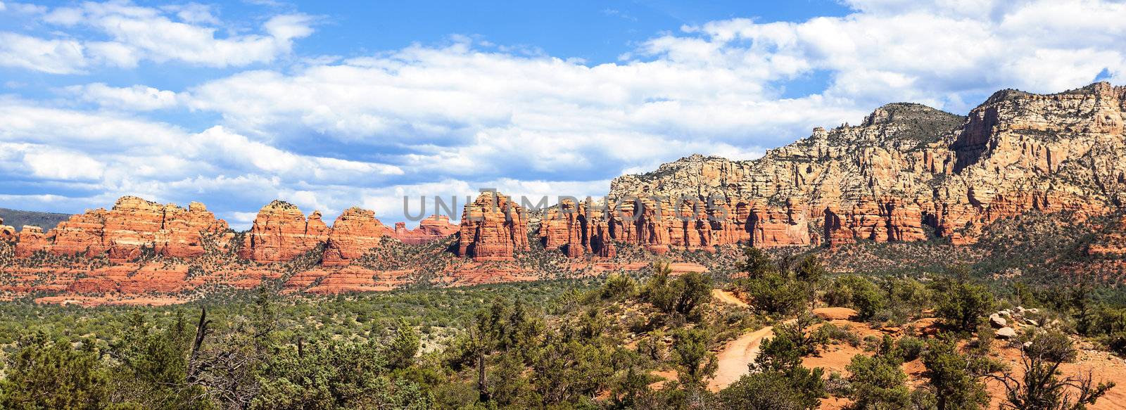 Panoramic view of wilderness landscape near Sedona