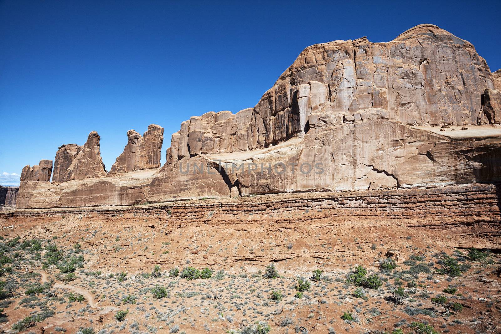 red rocks in Arches National park, Utah 