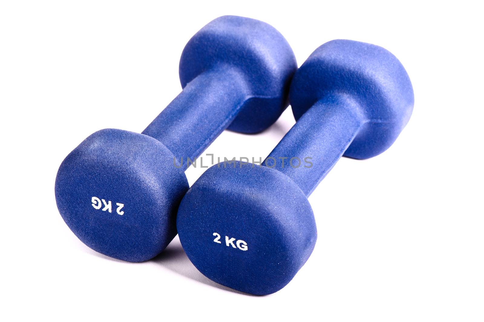 Two blue dumbbells by nvelichko