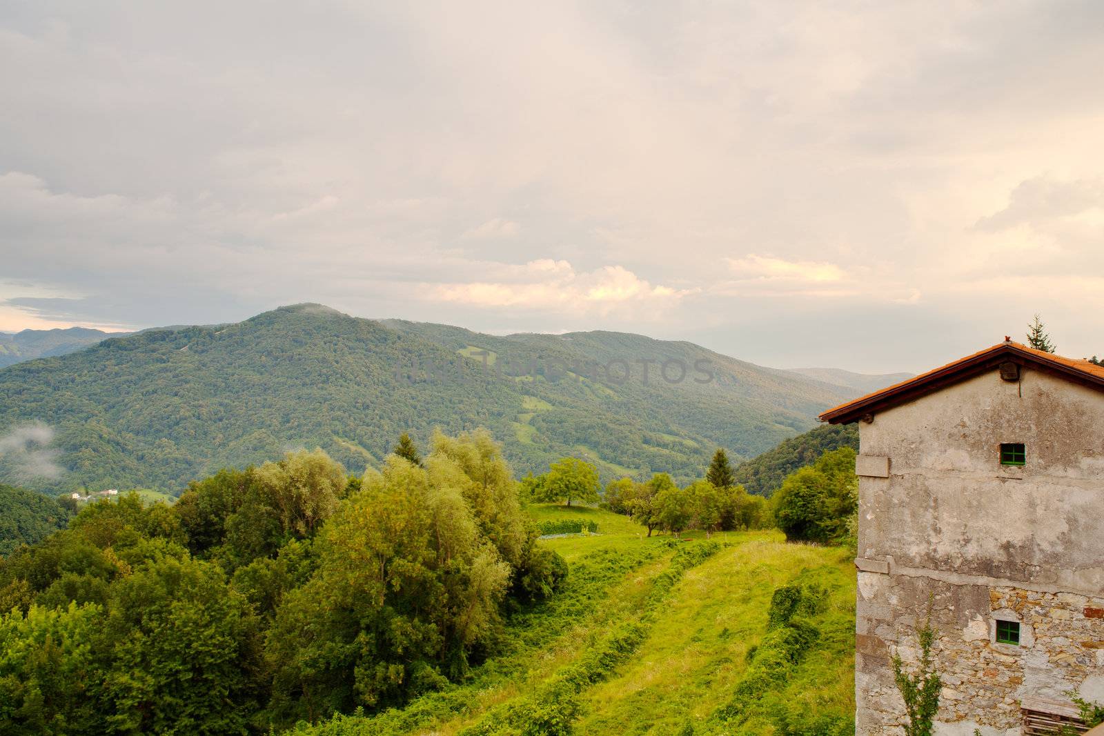 Stone house in the Soca Valley, Slovenia