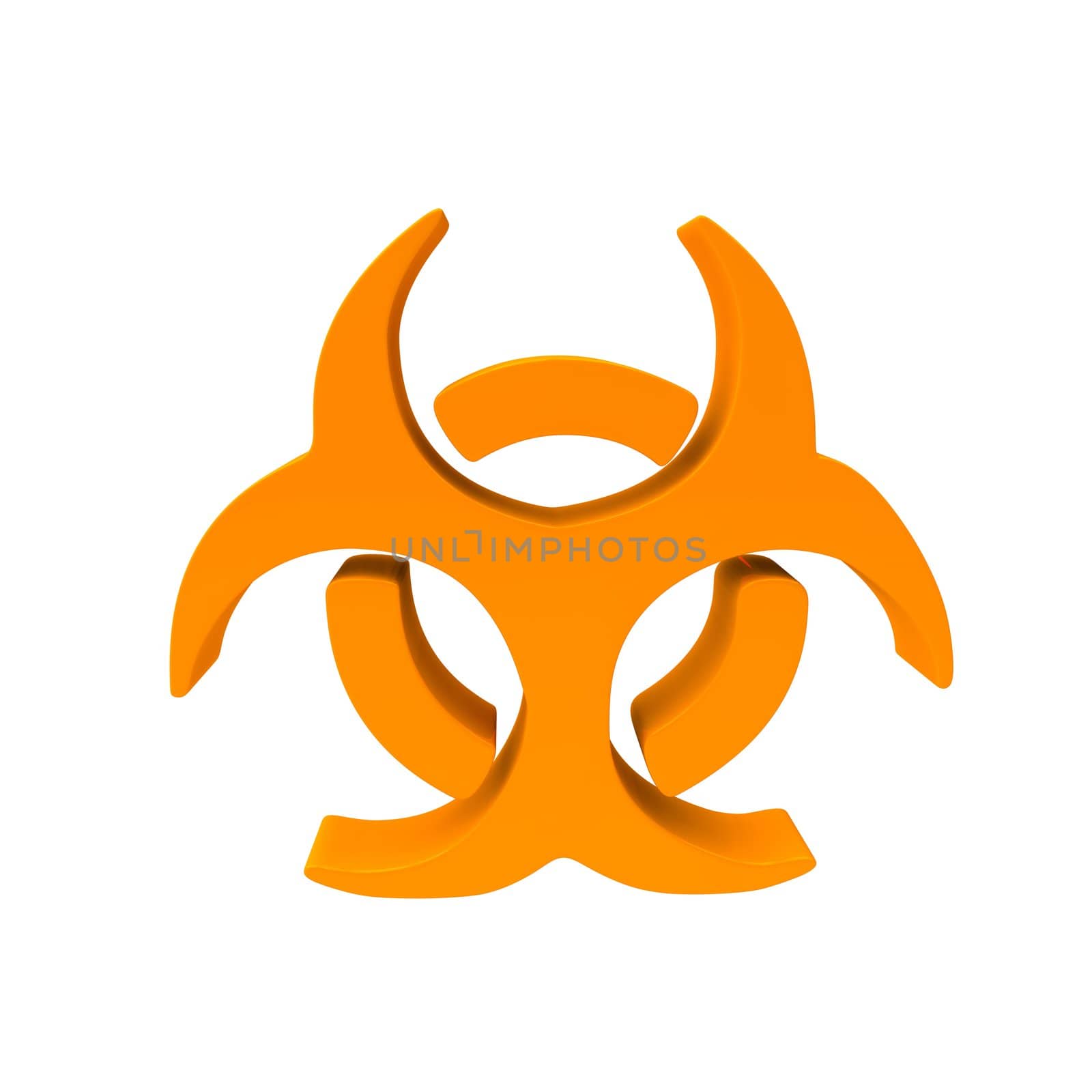 Virus icon as an icon warns unsuspecting people from the danger of biological weapons