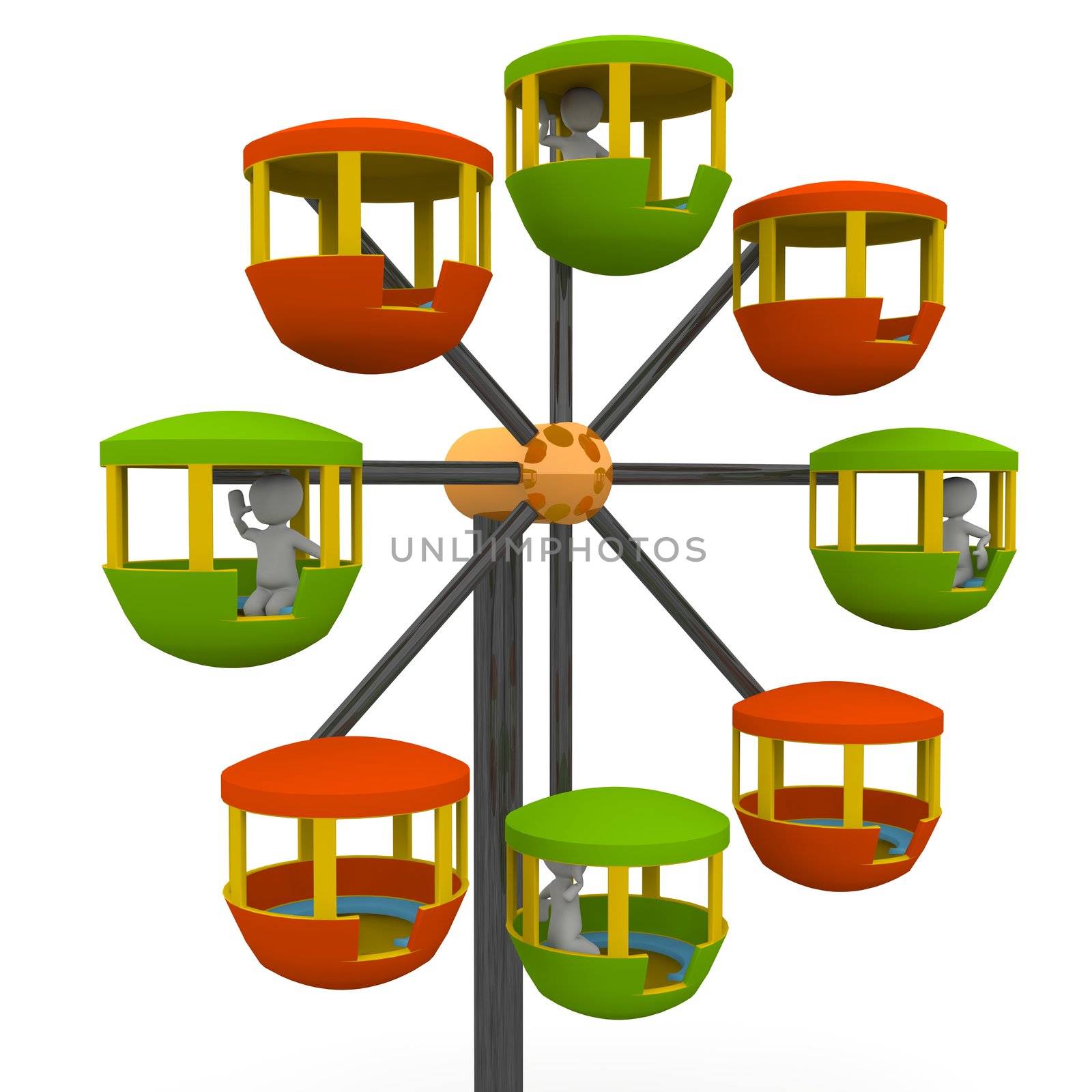 Ferris wheel at a county by 3DAgentur