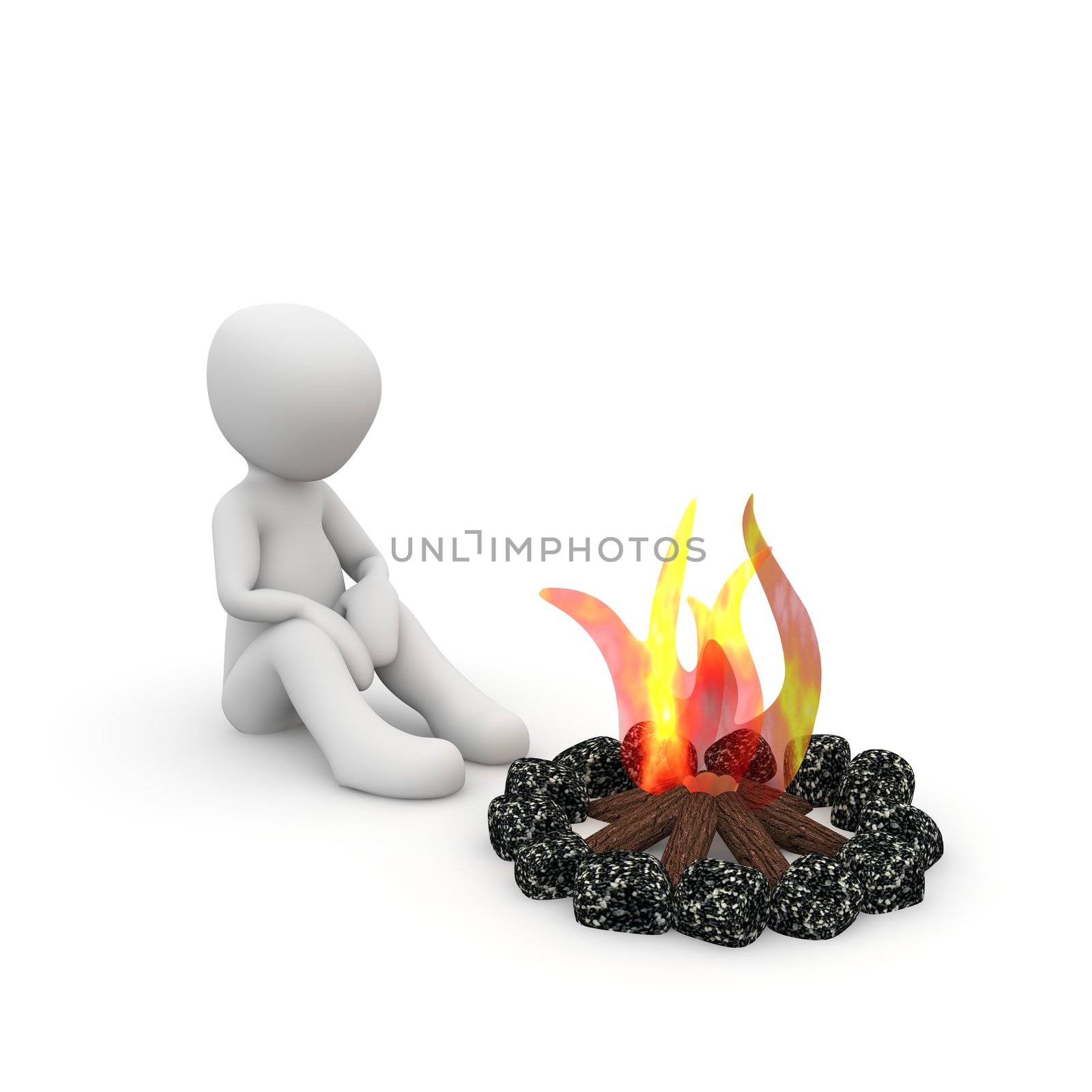 Romantic campfire by 3DAgentur